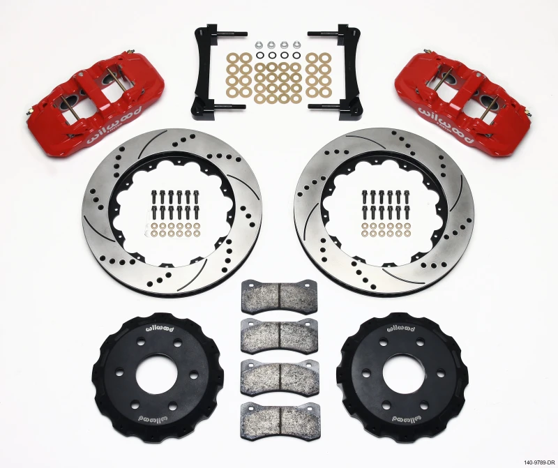 Wilwood AERO6 Vorderes LKW-Kit 14,25 Zoll Bohrung Rot 1999-2014 GM LKW/SUV 1500