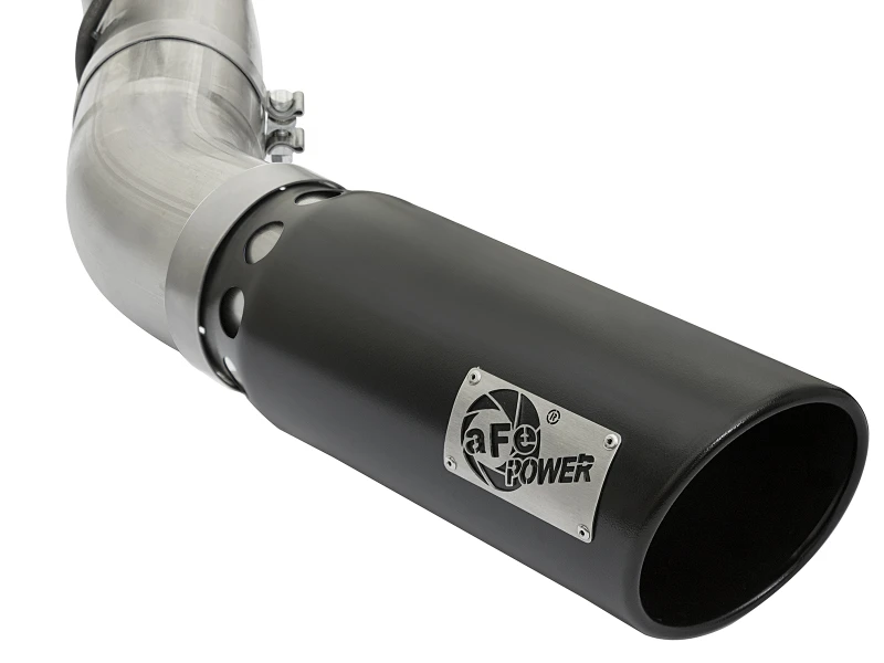aFe LARGE BORE HD 5 Zoll 409-SS DPF-Back Auspuff mit schwarzer Spitze 2017 GM Duramax V8-6,6L (td) L5P