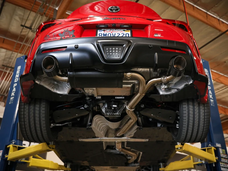 aFe POWER Takeda 2020 Toyota Supra L6-3.0L (t) 3in-2.5in 304 SS CB Auspuff Polierte Endstücke