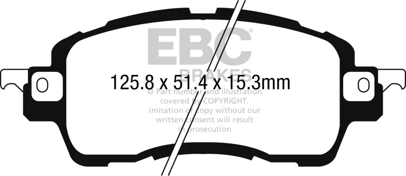 EBC Greenstuff Front Brake Pads for 2016+ Toyota Yaris iA