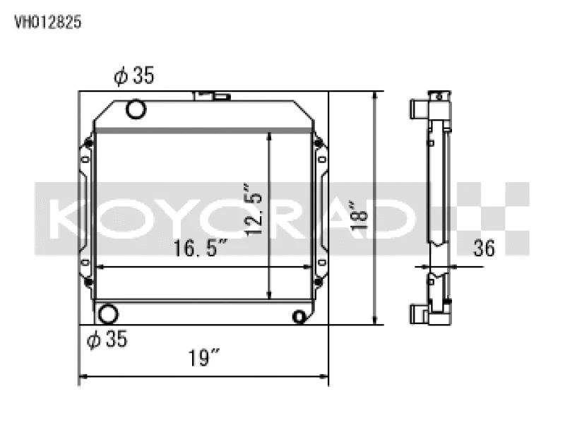 Koyo All-Aluminium Kühler für 1971–1974 Toyota Corolla 1.6L TE27/TE28/TE21