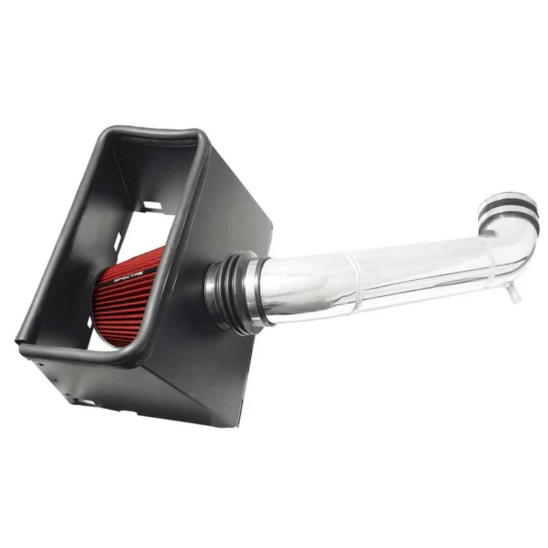 Spectre 03-08 Dodge RAM 1500/2500 V8-4.7/5.7L F/I Luftansaugkit - Klar eloxiert mit rotem Filter