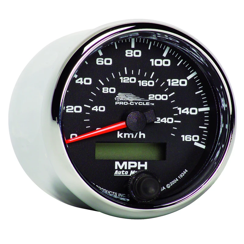 Autometer Pro-Cycle Gauge Speedo 2 5/8in 160 Mph/260Kmh Elec Black