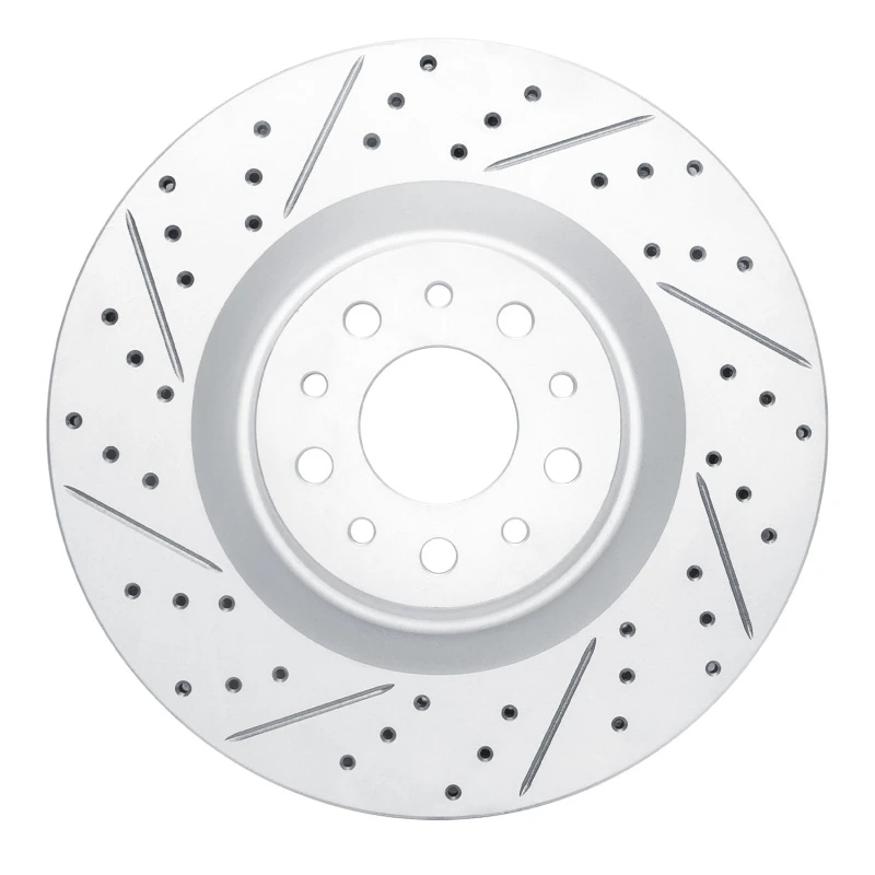 DFC 14-19 Fiat 500L Front Left Drilled & Slotted Geoperformance Rotor