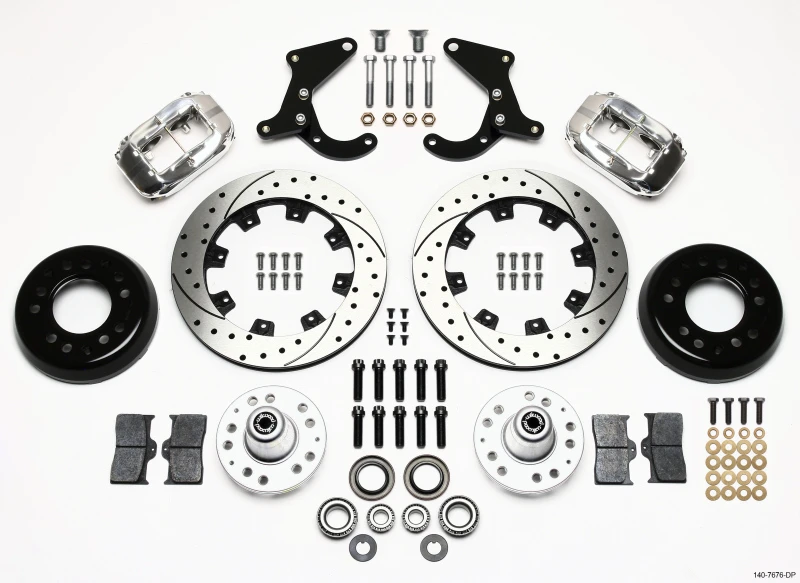 Wilwood Forged Dynalite Front-Kit 12,19 Zoll gebohrt poliert 55-57 Chevy