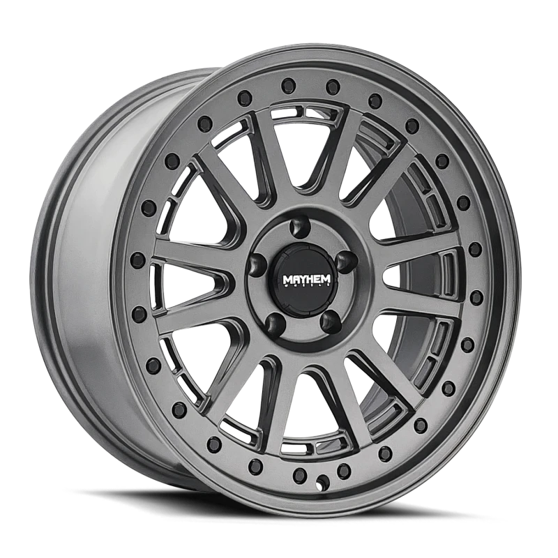 Mayhem 8305 Compass 20x9 / 5x127 BP/ 0mm Offset / 78.1mm Hub Matte Gunmetal w/Blk Bolt Wheel