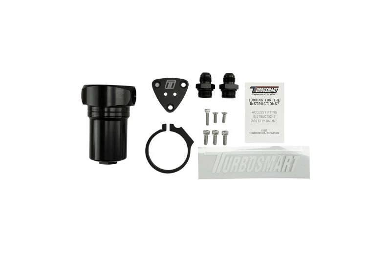 Turbosmart 10um 8AN Fuel Filter Canister - Black