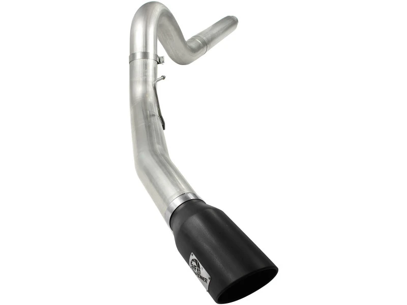 aFe MACHForce XP 5-Zoll-DPF-Rückseite Edelstahl-Auspuff-System, schwarze Spitze, Ford Diesel-LKW 08-10 V8-6.4L