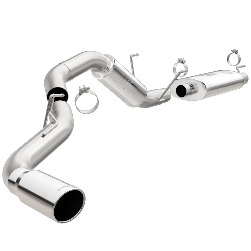 MagnaFlow Kat-Back, SS, 4 Zoll, Einzel Durchgang Seite hinten Ausgang 5 Zoll Spitze 14-15 Ram 2500 6,4L V8 CC LB/MC SB