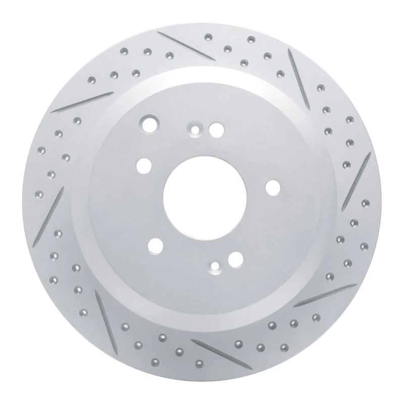 DFC 07-12 Hyundai Veracruz Rear Right Drilled & Slotted Geoperformance Rotor