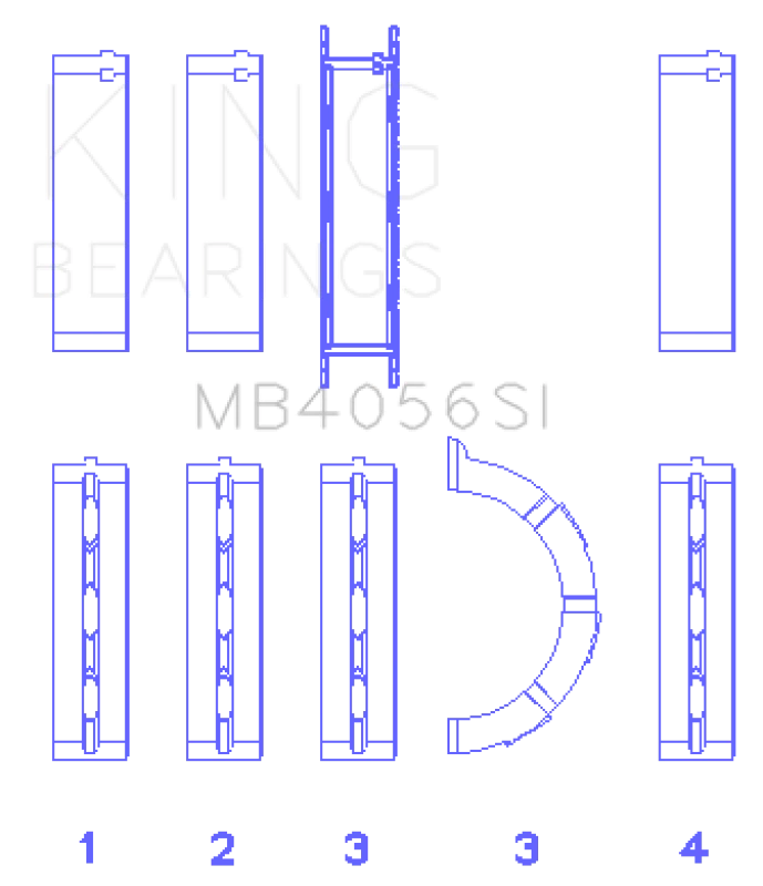 King Motorlager Ford 155 (Größe +1,0 mm) Hauptlagersatz