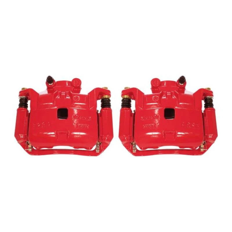 Power Stop 12-18 Nissan Versa Front Red Calipers w/Brackets - Pair