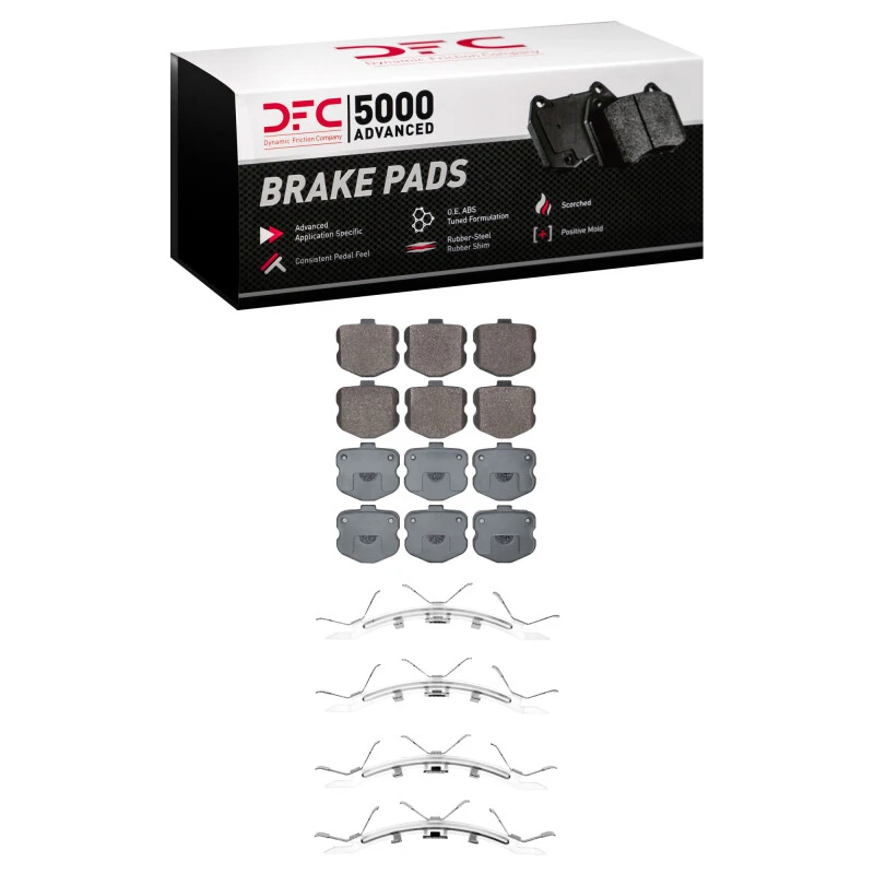 DFC 06-13 Chevrolet Corvette Front 5000 Advanced Low Metallic Brake Pads and Hardware Kit