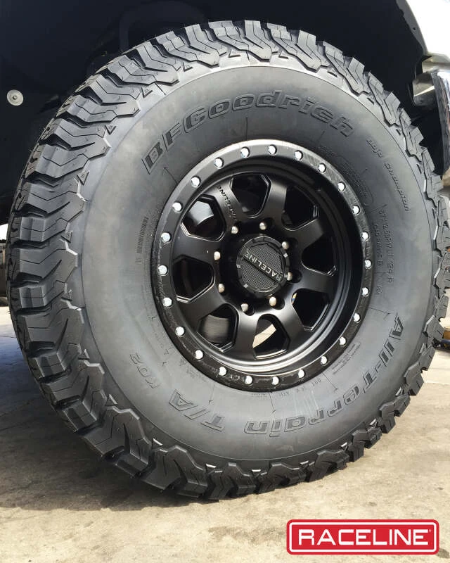 Raceline 929B Avenger 17x9in / 8x165.1 BP / -12mm Offset / 130.81mm Bore - Satin Black Wheel