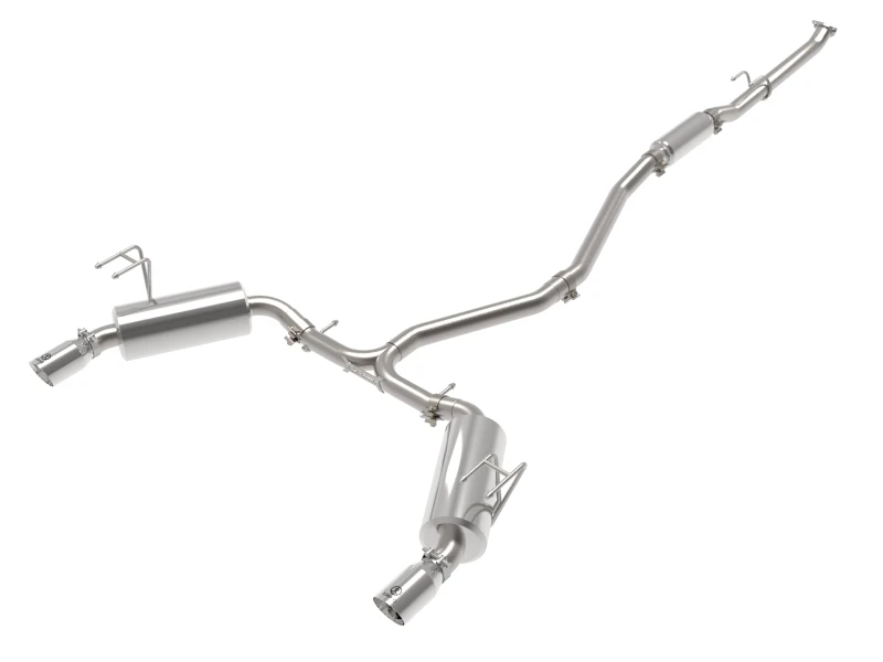 aFe POWER Takeda 2022 Honda Civic Edelstahl Cat-Back Auspuffanlage mit polierter Spitze