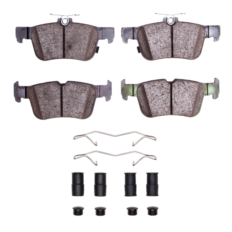 DFC 19-24 Ford Edge Rear 5000 Advanced Low Metallic Brake Pads and Hardware Kit