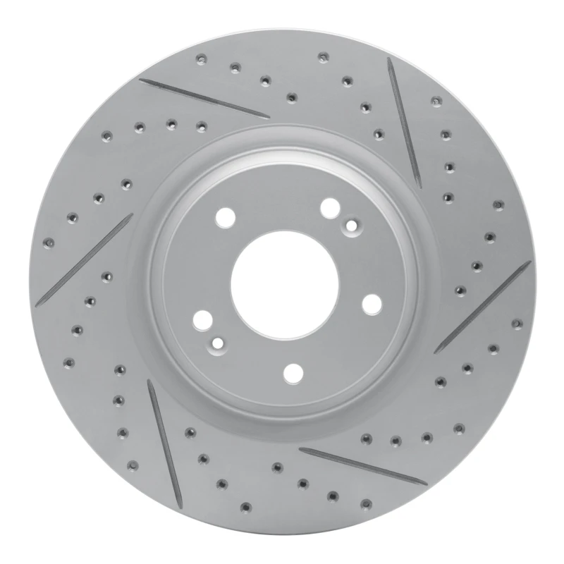 DFC 19-22 Hyundai Veloster N Front Right Drilled & Slotted Geoperformance Rotor