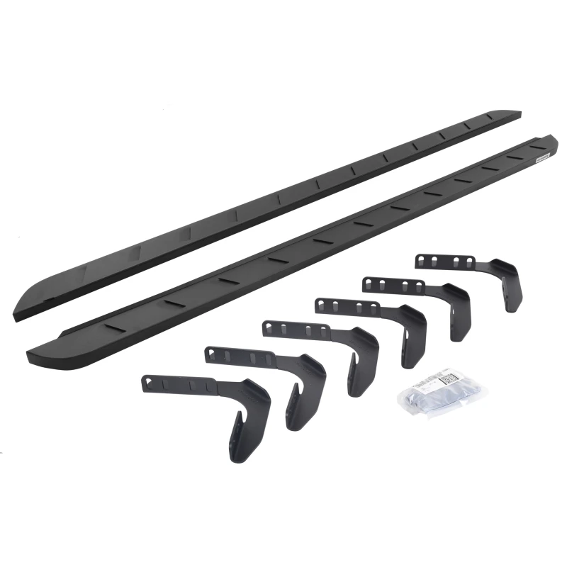 Go Rhino 99-16 Ford F-250 / F-350 Super Cab 4DR RB10 Slim Laufbrett-Kit (mit Halterungen) - Tex. Schwarz