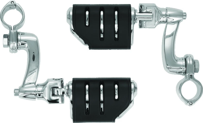 Kuryakyn Longhorn Trident Dually Offset Highway Pegs 1-1/4 in Clamp Chrome