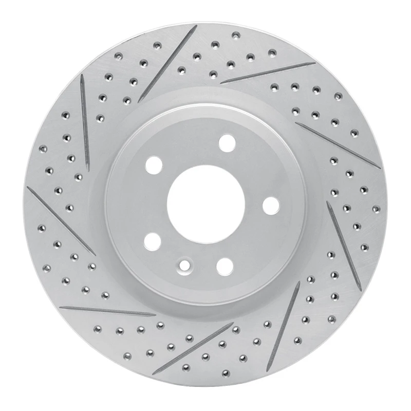 DFC 11-19 Ford Taurus Sho Front Left Drilled & Slotted Geoperformance Rotor
