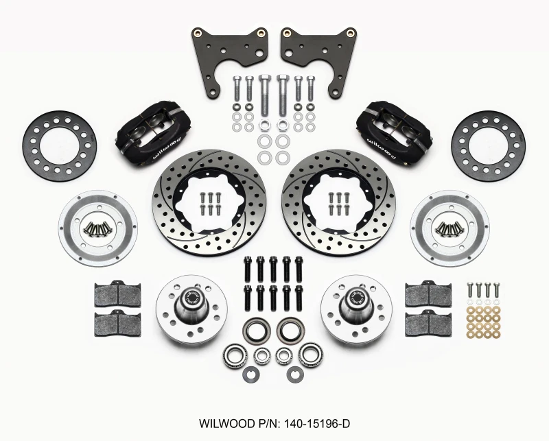 Wilwood Forged Dynalite Vorderrad-Kit 11,00 Zoll gebohrt 65-72 CDP C-Karosserie - Trommel