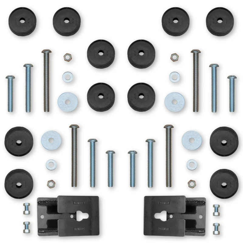 Rock Krawler Front & Rear Bump Stop Kit für 2018+ Jeep Wrangler JL 2DR / JLU 4DR