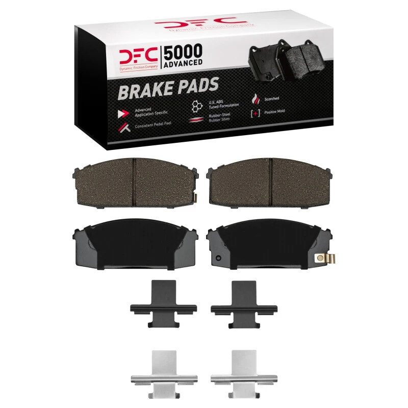 DFC 81-86 Nissan 200SX Front 5000 Advanced Semi Metallic Brake Pads and Hardware Kit