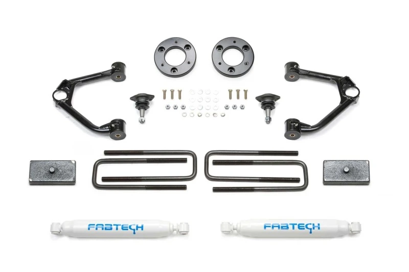 Fabtech 19-20 GM K1500 P/U mit Trail Boss/At4-Paket 1,5-Zoll-Budget-System mit Perf.-Shocks