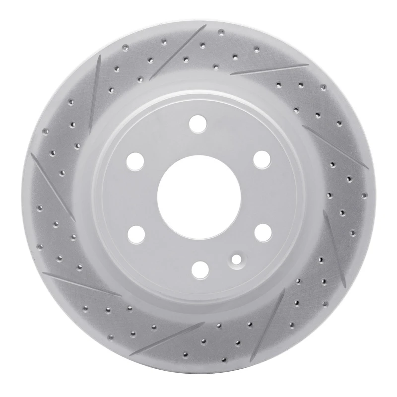 DFC 07-17 Buick Enclave Front Left Drilled & Slotted Geoperformance Rotor