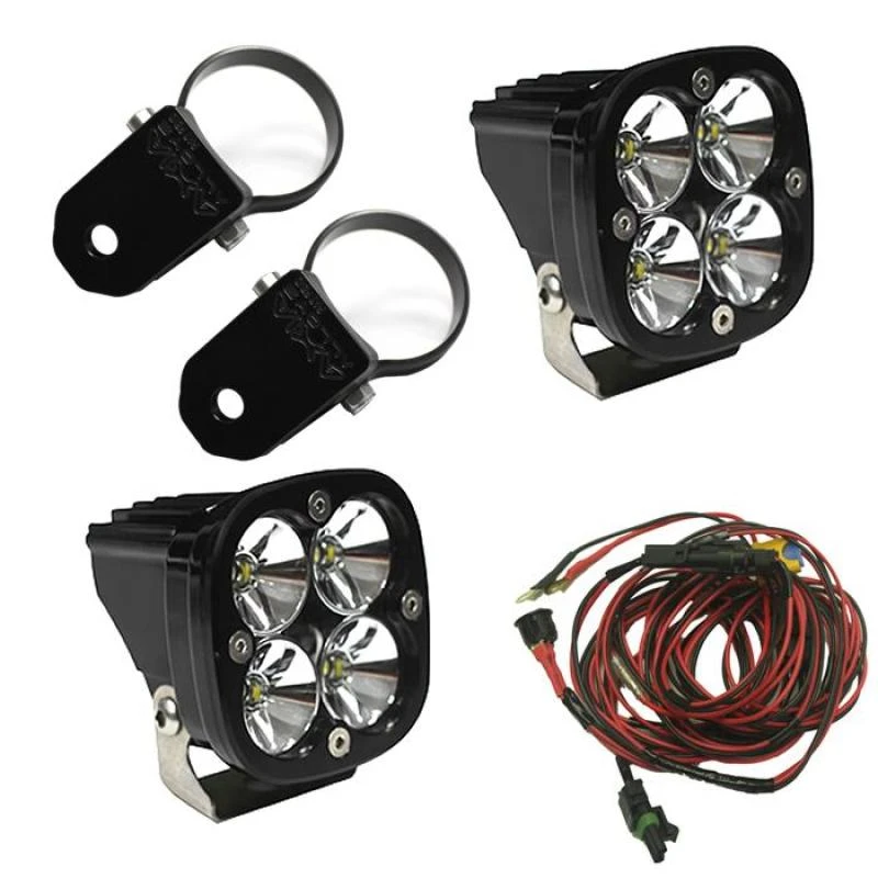 Baja Designs Squadron Pro LED Light Pods Kit mit A-Säulen Halterungen und 2.00in Kabelbaum