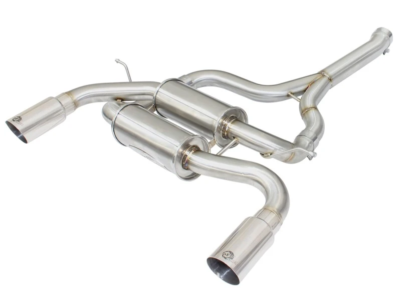aFe MACHForce XP SS-304 Polierte Spitze 2,5 Zoll Dia Axle Back Auspuff 12-15 BMW 335i (F30) 3,0L (t)