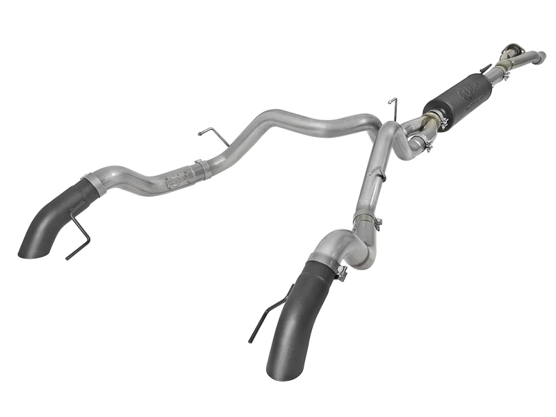 aFe MACH Force-Xp Kat-Back-Auspuff mit Dual Hi-Tuck-Tipps Schwarz 17-18 Ford F-150 Raptor V6-3.5L (tt)