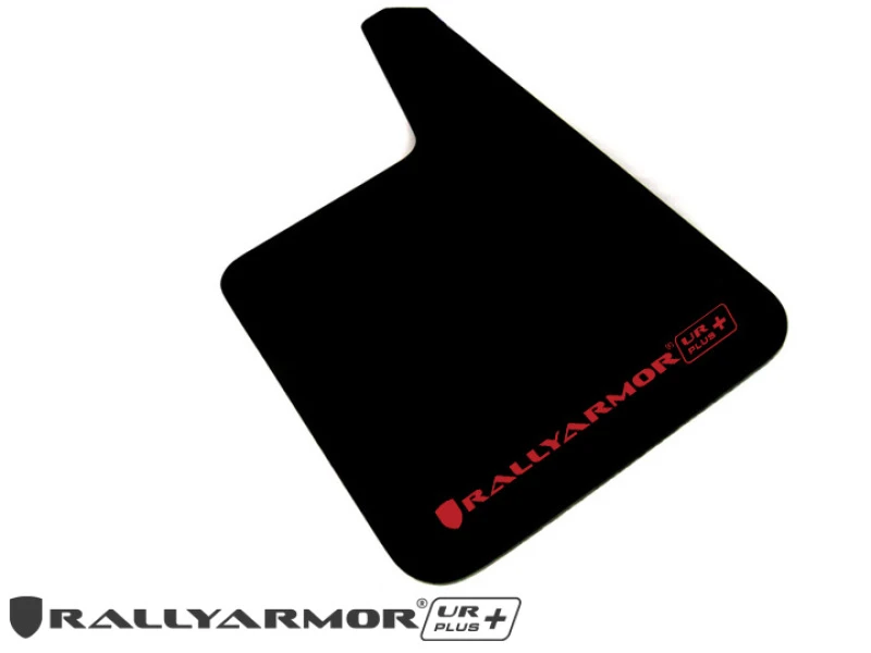 Rally Armor Universal-Passform (ohne Hardware) UR Plus Black UR Schmutzfänger mit rotem Logo
