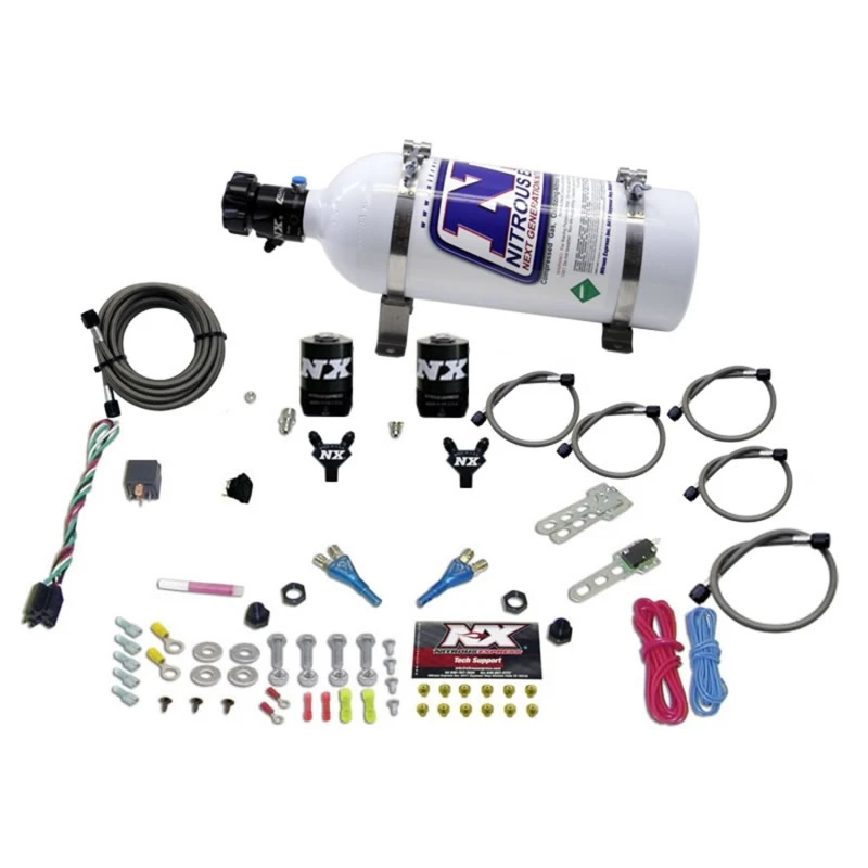 Nitrous Express Dual Nozzle Sport Compact Nitrous Kit (35-50-75PS) mit 5lb Flasche