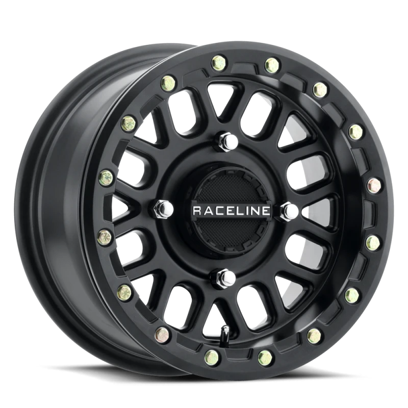 Raceline A92B Podium 15x6in / 4x137 BP / 40mm Offset / 110.18mm Bore - Satin Black Beadlock Wheel