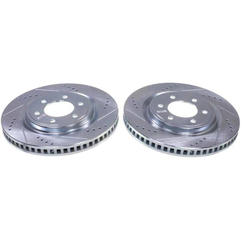 Power Stop 22-23 Ford F-150 Lightning Front Drilled & Slotted Rotor - Pair