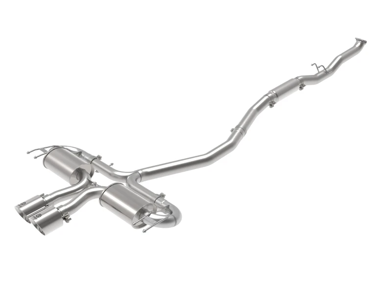 aFe Takeda 3-Zoll-304-Edelstahl-Kat-Back-Abgasanlage mit polierten Endrohren 17-21 Honda Civic Sport L4-1.5L (t)