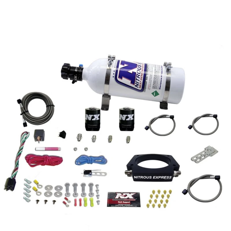 Nitrous Express GM LS 90mm Nitrous-Platte-Kit (50-400PS) mit 5lb-Flasche