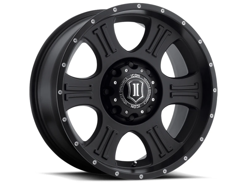 ICON Shield 20x9 5x150 16mm Versatz 5.625in BS 110.1mm Bohrung Satin Schwarz Rad