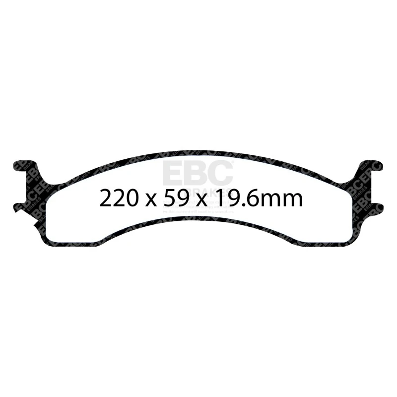 EBC 00-02 Dodge Ram 2500 Pick-up 5.2 2WD (Pad with wear sensor) Ultimax2 Front Brake Pads