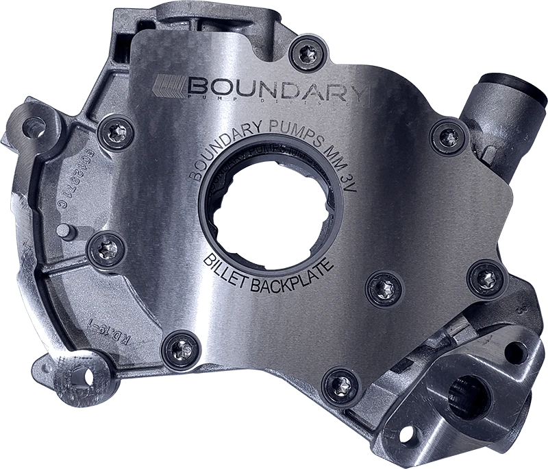 Boundary 99-15 Ford Mod Motor V8 Oil Pump Assembly with High Flow Billet Gear and Steel Backplate MW Treatment