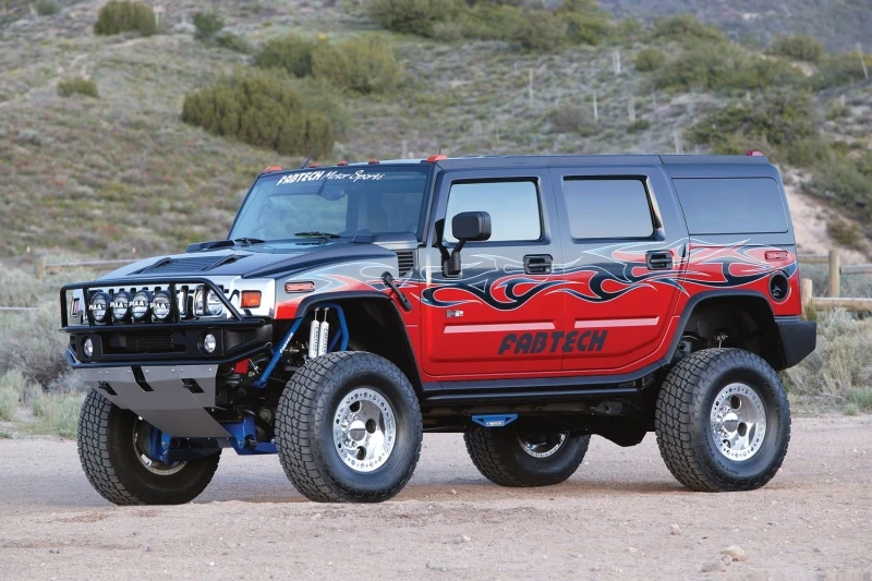 Fabtech 03-08 Hummer H2 Suv/Sut 4WD mit hinteren Coil-Federn 6-Zoll-Perf-System mit Perf-Shocks