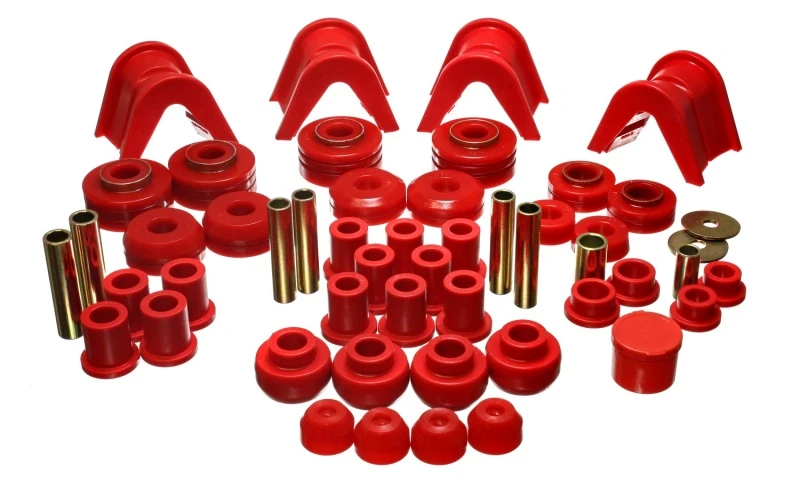 Energy Suspension 73-79 Ford F-150 Pickup mit 2-Grad-C-Bushing Rot Hyper-Flex Master Bushing Set