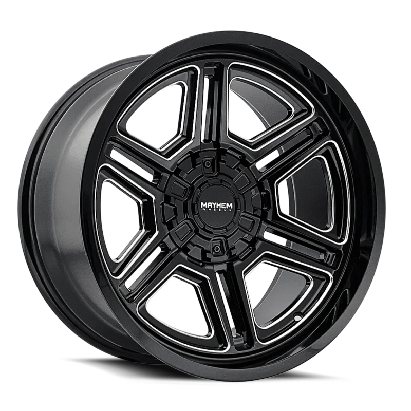 Mayhem 8117 Hermosa 20x10 / 5x127 BP/ -25mm Offset / 87mm Hub Black/Milled Wheel