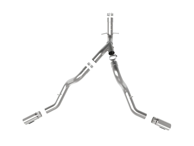 aFe Large Bore-HD 4in 409SS DPF-Back Auspuffsystem mit polierten Endstücken 20 GM Diesel Trucks V8-6.6L