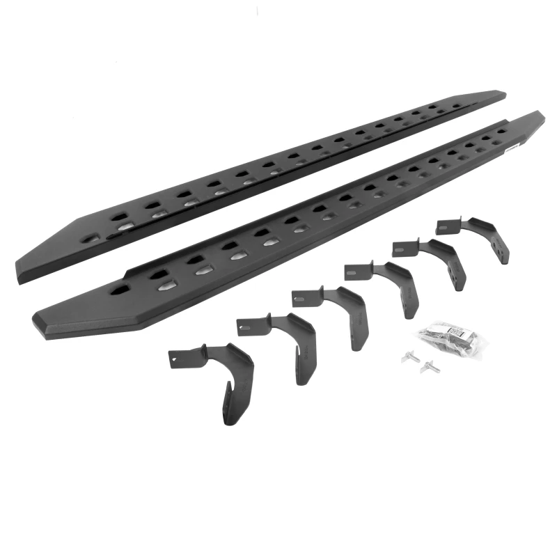 Go Rhino 04-14 Ford F-150 Super Crew 4DR RB20 Slim Laufbretter Kit (Inkl. Halterungen) - Tex. Schwarz