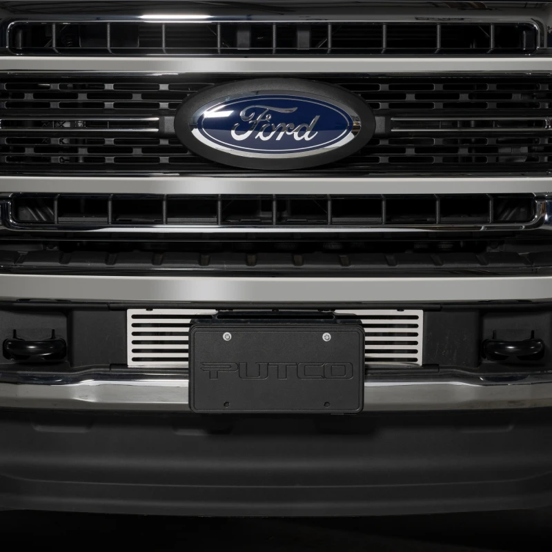 Putco 23-24 Ford F250/F350 Super Duty Bar Design Bumper Grille-Einsätze - Poliertes SS