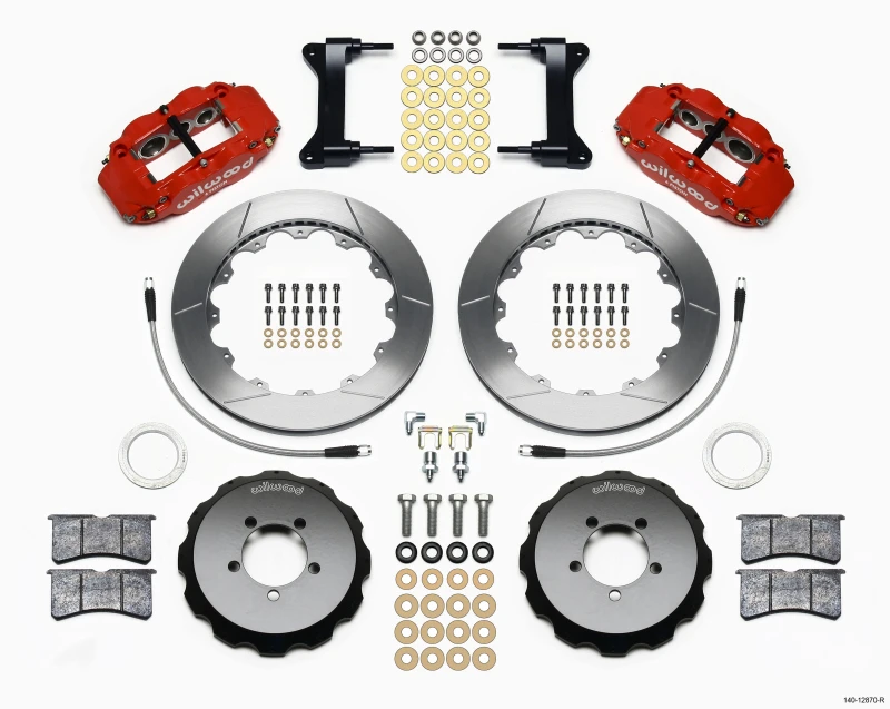 Wilwood Narrow Superlite 6R Front-Hat-Kit 12,88 Zoll Rot 2012- Toyota / Scion FRS mit Leitungen