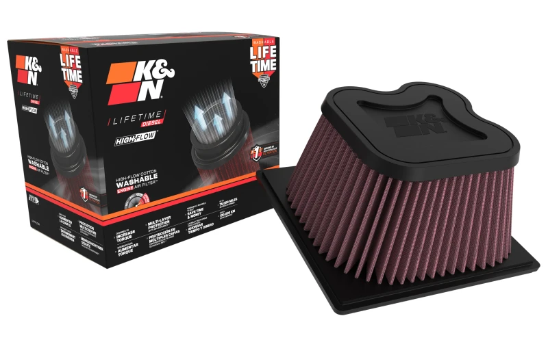 K&N 10-11 Dodge Ram 2500/3500/4500/5500 6.7L L6 Diesel Ersatzluftfilter