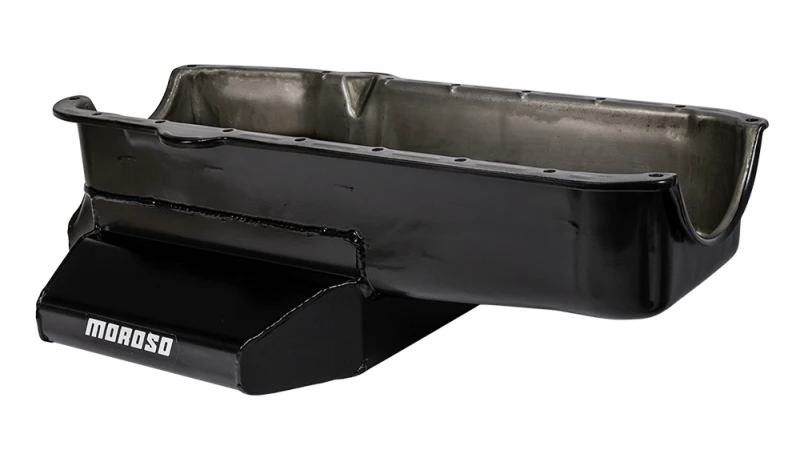 Moroso Pre-80 Chevrolet Small Block (w/ 2 Piece Seal & Low Clearance) Wet Sump 7qt 7in Steel Oil Pan